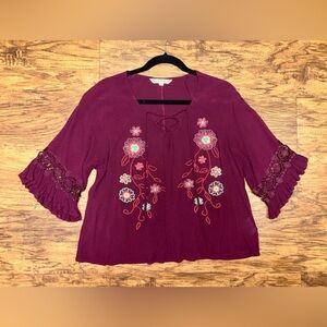 Crimson in Grace Blouse Size Medium